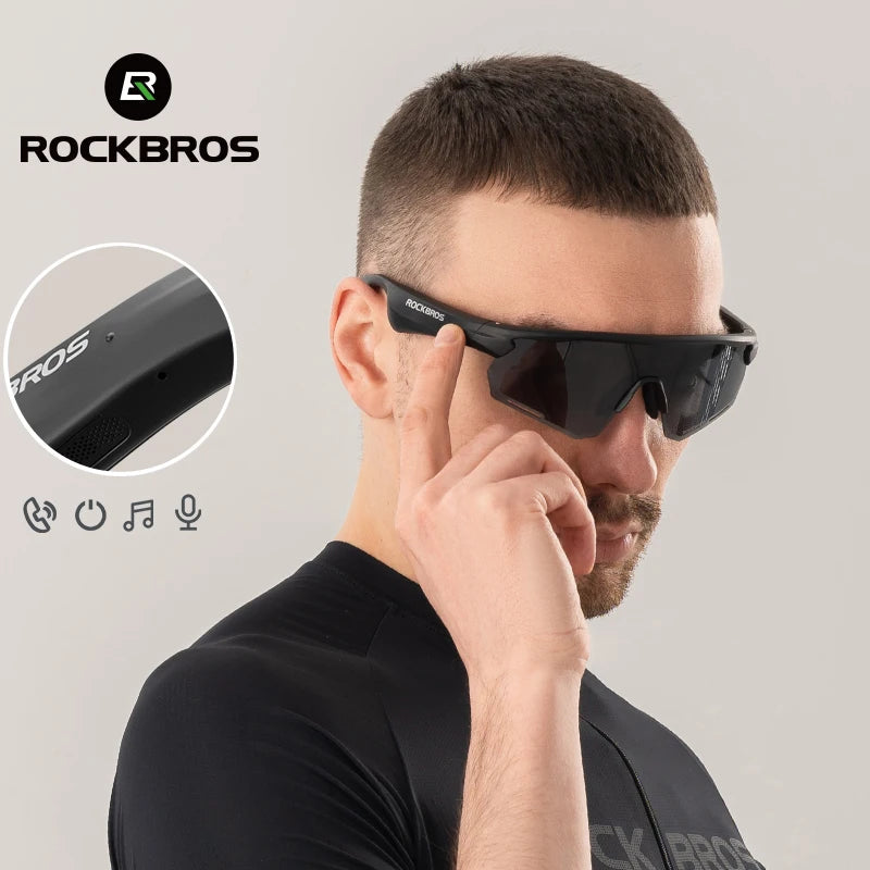 Polarized Glasses Wireless Bluetooth 5.2 Sunglasses Headset Telephone Driving MP3 Riding Cycling Eyewear UV400 Goggles