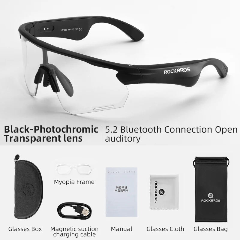 Polarized Glasses Wireless Bluetooth 5.2 Sunglasses Headset Telephone Driving MP3 Riding Cycling Eyewear UV400 Goggles